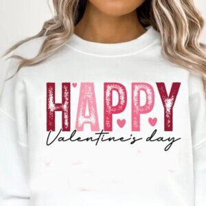 Happy Valentine's Day Sweatshirt Crewneck Sizes Small-XL, Unisex Fit